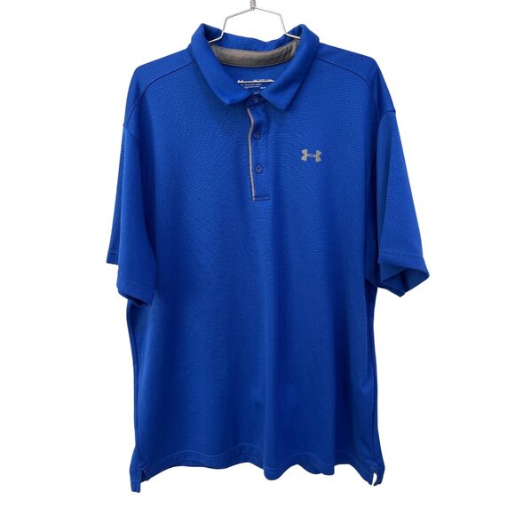 Under Armour Polo Shirt Size 2XL Loose Fit HeatGear Lightweight Performance Golf - Picture 1 of 5